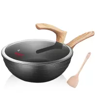 炊大皇 麦饭石炒锅 32cm(黑曜石) CG32HY