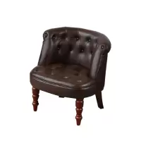 中意贝田 BT-Y051 美式牛皮沙发椅休闲阳台卧室实木休闲客厅欧式轻奢老虎椅