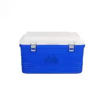 食品保温箱 保温箱冷藏箱运输户外车载保热 56L高配+轮(蓝)