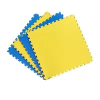 跆拳道地垫训练垫瑜伽泡沫拼接地垫 运动地垫100*100*2.5cm黄蓝色