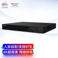 海康威视 8路智惠Q系列通用智能型2盘位PoE录像机+2T硬盘 支持H.265 监控NVR 高清安防监控主机