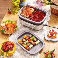 松下(Panasonic) MP400 多功能锅 4L 多用途锅 多功能料理锅 料理烧烤 鸳鸯火锅 深锅浅盘 一机多能