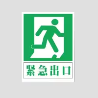 工霸 PVC板竖版紧急逃生导向标 300*500mm(小人左) 1块(10块起订 货期10天左右)