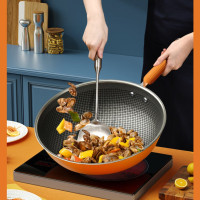 康巴赫(KBH) KGJ-C32X 炒锅 大桔蜂窝炒锅无涂层不粘锅炒锅