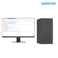 希沃seewo D1520-5B11A07台式计算机/英特尔酷睿i5-12400/8GB内存/256GB固态硬盘+1TB硬盘/集显/三年质保/23.8寸液晶显示器含键鼠