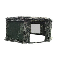 八角围篷帐篷炊事帐篷 户外通风防雨便携撑杆式大型帐篷篷布+杆件