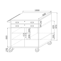 定制工具小车600*1100*1000mm承重80kg