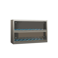 水杯置物架两层18位带孔304不锈钢