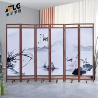 金菲罗格新中式屏风客厅实木隔断 六联屏风 2500*1800*20mm