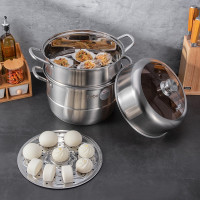 德铂Debo 盖兹卡双层蒸锅304不锈钢汤蒸锅 DEP-697
