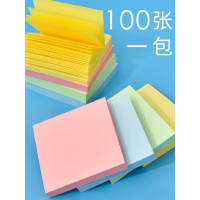 得力(deli) 7151 记事贴彩色粘贴性强办公记事贴便签条标签纸 100张/包