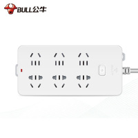 公牛(bull) GN-109K 插座/插线板/插排/排插/接线板/拖线板 6位总控 全长5米