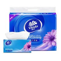 维达(Vinda)抽纸6包装130抽三层超韧面巾纸可湿水纸巾家用手纸v2239 6包