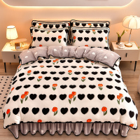 舜博 牛奶绒床上3件套2.0*2.3 爱意满满