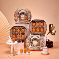 美诚月饼 流心四喜奶黄月饼720克