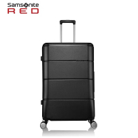 新秀丽拉杆箱男女通用横向纹理防刮抗压旅行箱TU2*09001黑色20英寸