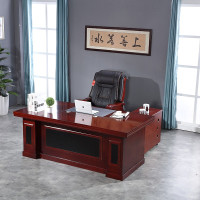 金扎特老板桌总裁桌老板台大班台老板桌经理桌主管桌简约中式单人 2.4米班台(含副柜、小柜)