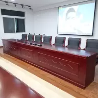 金扎特 办公家具会议室发言台会场演讲台条形桌会议桌大型会议前排长桌子1.8*0.6*0.75