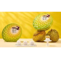 华美月饼 榴莲流心冰皮月饼420g