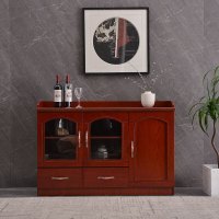 金扎特 现代简约阳台柜木质储物柜油漆贴木皮收纳酒水茶水柜 0.8*0.4*0.83米两门