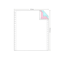 益品华金针式打印机打印纸 彩色 三联一等分