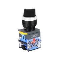 LA38-11X/21两档保持式自复位22mm选择旋转圆形开关 二档自锁 (左右) 两组常开