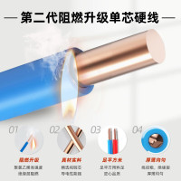 正泰(CHNT)电线电缆 ZR-BV阻燃单芯单股铜芯电线硬线国标家装照明空调电源线 ZR-BV1.5红色火线 100米