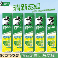 DARLIE好来(原黑人)双重薄荷牙膏家庭旅行装90g*5支 清新口气 防蛀固齿