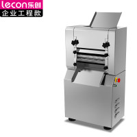 乐创(lecon)压面机商用 全自动面条机 拉面馒头饺子皮包子皮机 揉面机LC-25型不锈钢款(带面刀两把)