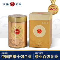 大沁白茶 福鼎白茶明前春茶金罐2022年特级白牡丹散茶50g送礼礼盒茶叶