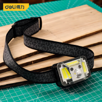 得力(deli)头灯 LED感应头灯夜钓强光充电头戴式DL5415感应头戴灯