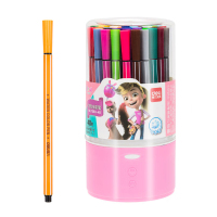 得力(deli)可洗水彩笔 绘画涂彩笔画笔 7060-36 粉色
