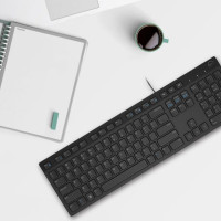 戴尔(DELL)KB216 有线键盘 多媒体键盘 办公键盘 全尺寸104键键盘 即插即用USB接口键盘(黑色)
