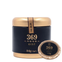 绿雪芽福鼎白茶9年紧压白茶小薄饼茶七片罐装84g_084