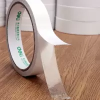 得力(deli)高粘性双面胶带 加粘双面胶 双面棉纸胶带/双面泡棉胶带 办公用品 单卷装 30406双面胶带 1个