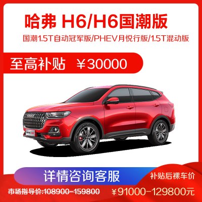 哈弗H6 2023款国潮版 1.5T自动冠军版 新车整车 SUV 汽车 燃油车 全款分期购车