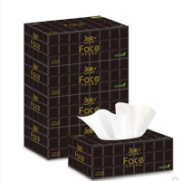 洁柔BH209纸面巾Face盒抽黑色硬盒抽纸无香可湿水面纸80抽4层4盒/提 单位:提