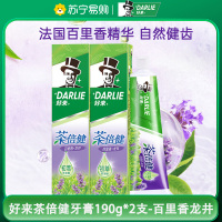 DARLIE好来(原黑人)初萃茶多酚牙膏茶倍健百里香龙井绿茶健齿防蛀清新口气190g*2支