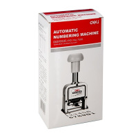 得力(deli)7506自动号码机日期印 打码机编号打号器页码机 日期可调数字印章 6位自动号码机