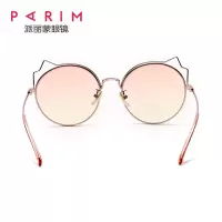 派丽蒙(PARIM) 时尚男童太阳镜不规则猫眼金边潮墨镜儿童太阳镜女61205 K2-玫瑰金