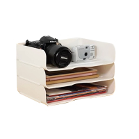 小天使白色加厚三层文件架