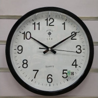 北极星(POLARIS)智兴折扣挂钟 时尚创意客厅钟表简约圆形石英钟12英寸2842 2842黑色