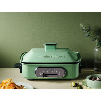 摩飞电器(Morphyrichards) MR9088多功能锅料理锅 电烧烤锅电火锅烧烤炉家用电蒸锅 薄荷绿