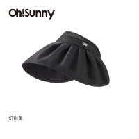 ohsunny-暮光系列-波浪边空顶遮阳帽 幻影黑