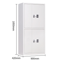 易企采 保密柜1850*900*420mm 优质钢制通双节国保锁保密柜办公柜铁皮柜收纳柜储物柜