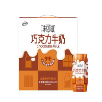 伊利 味可滋巧克力牛奶240ml*12盒/箱[8月产] 礼盒装 风味早餐伴侣TM用