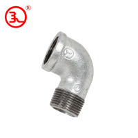 建支 国标热镀锌异径弯头/内外丝弯头 玛钢