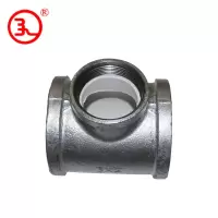 建支 热镀锌衬塑等径三通/内丝三通 玛钢 2.5寸 DN65 1个