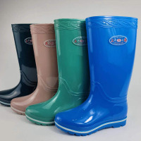上中美海高筒雨靴圆头平跟 男女款 41码