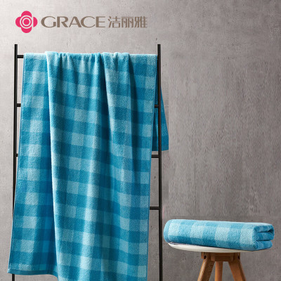 洁丽雅(grace) 浴巾 格调生活浴巾1条装 吸水肤柔软浴巾洗澡巾 颜色随机